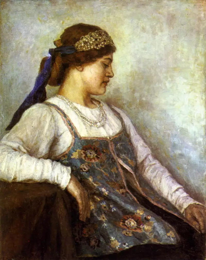 Портрет Натальи Матвеевой, Суриков, 1909 год