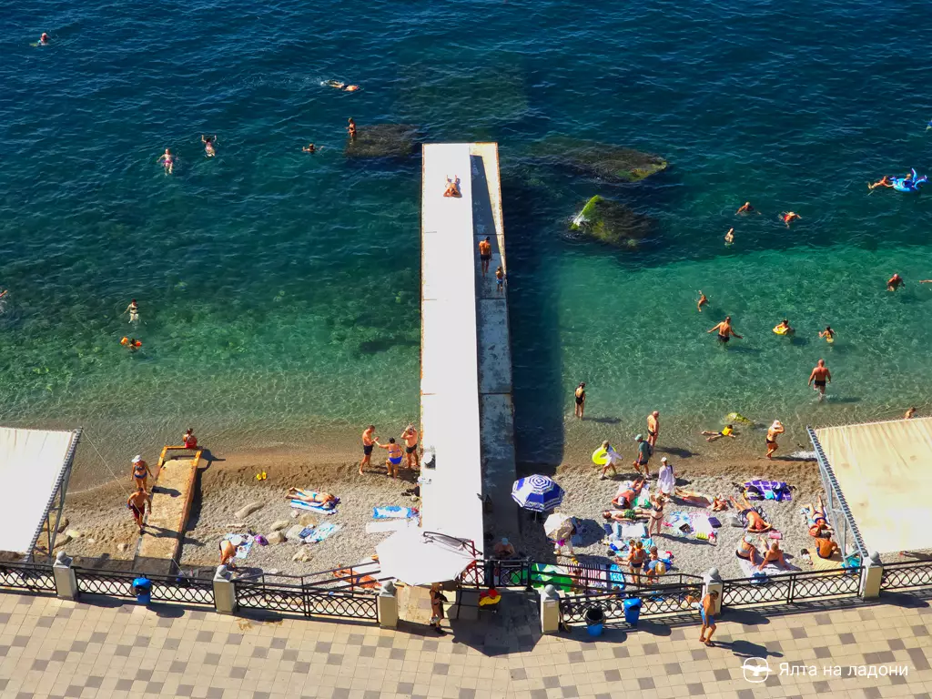 Пляж санатория Днепр в Крыму, Гаспра