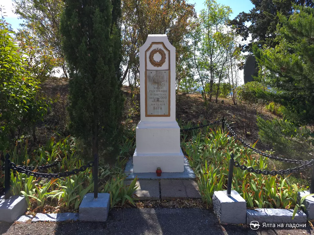 Памятник расстрелянным жителям Ялты в Крыму