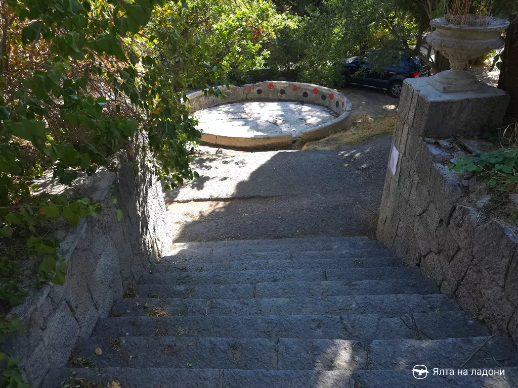 Заброшенный фонтан перед бывшим домом Фарбштейн на&nbsp;улице Кирова 85 в&nbsp;Ялте