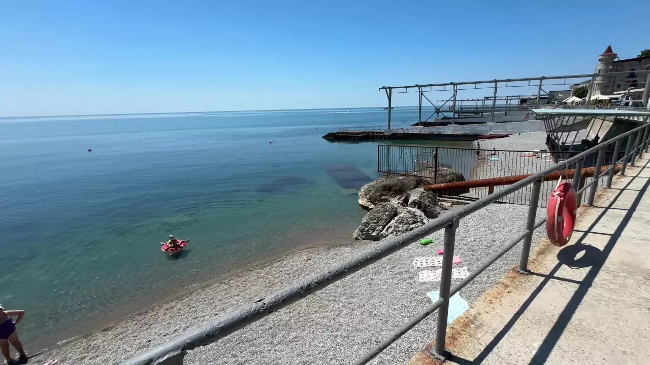 Пляж пансионата «Актёр» в Крыму