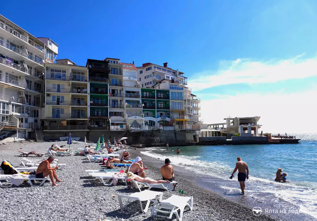 Пляж яхт клуба в Ялте, Отрадное