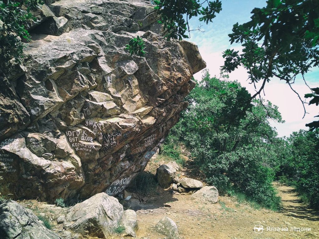 Расписанная скала на горе Аю-Даг