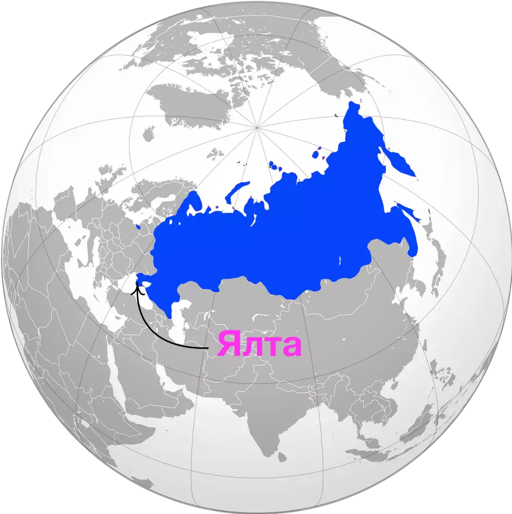 Расположение Ялты на&nbsp;карте России